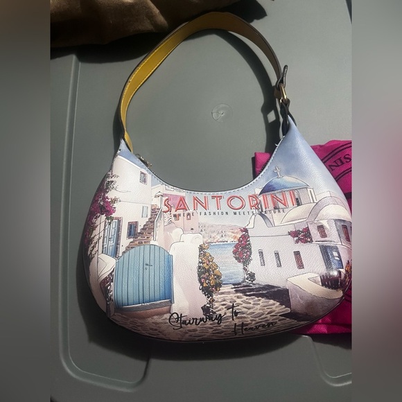 Nicole Lee Santorini Hobo Bag - Blue and White - Picture 2 of 6